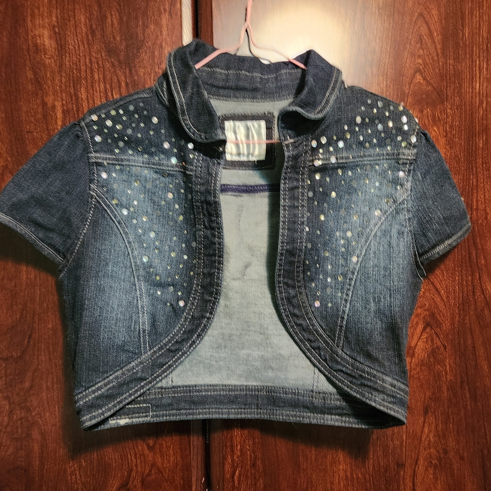 Justice Blue Jean Jacket with Stud Accents